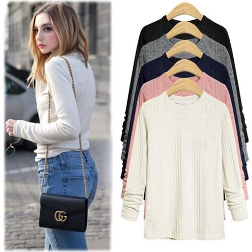 2019 Autumn Fashion Tops Women Korean Style Cotton Blouse Long Sleeve o-neck Female Blouse Plus Size 6XL