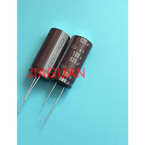 10pcs NEW CHEMI-CON 820uf/100v NIPPON KY 100V820UF 18x40MM electrolytic Capacitor 820UF 100V NCC ky 100v820uf