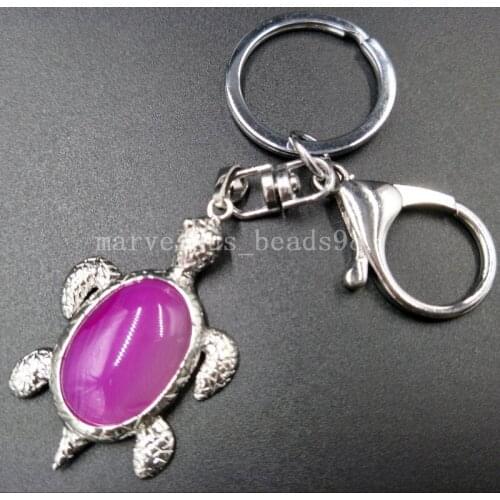 Free Shipping Beautiful jewelry Carnelian Turtle Key Chain Hang Pendant bag MC5042