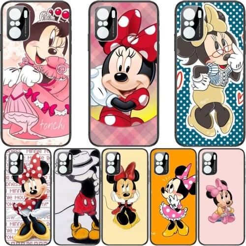 Minnie Shy Mouse Phone Case For xiaomi redmi POCO F1 F2 F3 X3 Pro M3 9C 10T Lite NFC Anime Black Cover Silicone Back Prett mi 10