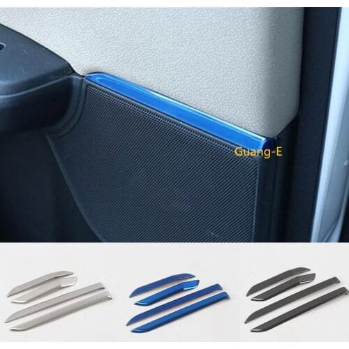 For Honda CRV CR-V 2017 2018 2019 2020 Car Sticker Interior Door Sound Cover Inside Audio Speak Ring Trim Near Glass Lift 4pcs