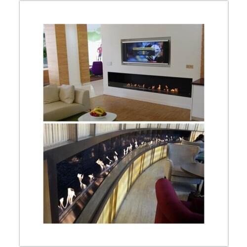 Inno-Fire 48 inch silver or black wifi real fire intelligent indoor auto fireplace on bioethanol