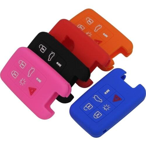 Kutery 6 Buttons Key Case Silicone Protect Shell For Volvo V40 S80 XC60 S60L V60 XC90 V70 S40 Car Styling