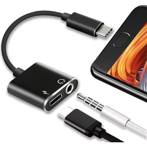 USB Type C Male To 3.5mm Jack Earphone Adapter Cable AUX Audio For Xiaomi Mi 6 Huawei P20 Mate 20 Pro Type-C Fast Charge Adapter