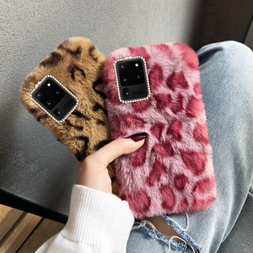 Fluffy Rabbit Silicone cover For Samsung Galaxy S20 FE Note 20 Ultra 10 S8 S10 A7 A71 A51 A21S M31 A10 A20 A30 A40 A50 A70 case