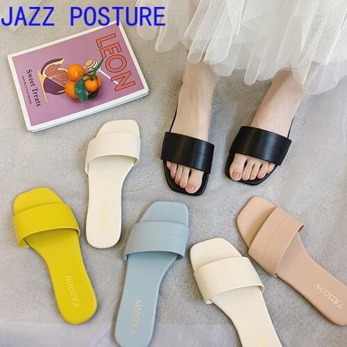 Candy-colored summer slippers; womens shoes multi-color beach slippers casual shoes womens street slippers XL 35-43 z066