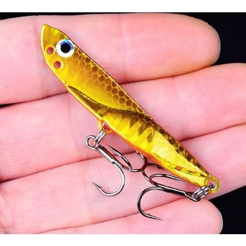 Blade Vib Long Casting Lures Metal Baits 55mm 11g Waist Reinforce Jigging Lure Artificial Hard Lures Spoon For Pike Fishing Gear
