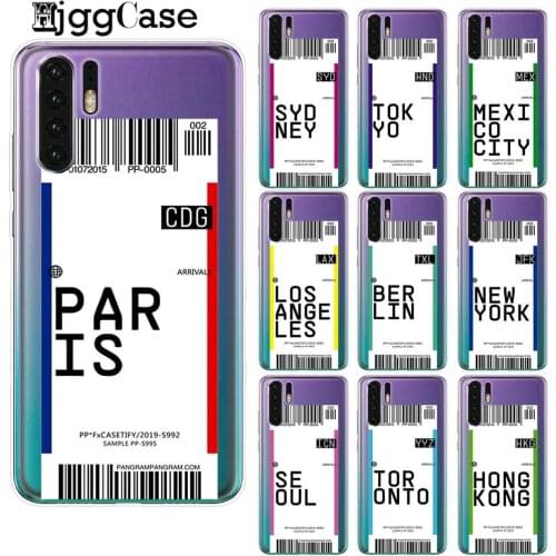 Fashion ins Flag Bar code Label phone case For Fundas Huawei Mate 20 30 10 Lite Pro P20 P30 Lite Pro Clear soft TPU back Cover