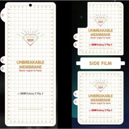 UNBREAKABLE Membrane Hydrogel Film for Samsung Galaxy Z Flip 3 Case TPU Back Cover Screen Protector for Z flip Gel Film