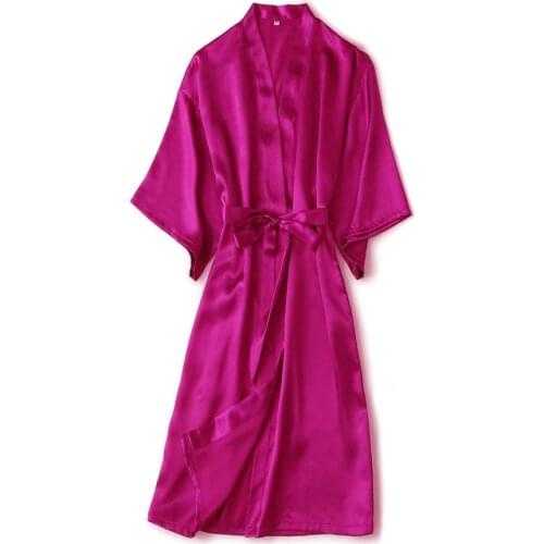 Bride Wedding Robe Gown Summer Bridesmaid Nighty Bathrobe Kimono Sleep Nightgown Womens With Belt Yukata Solid Sleepwear