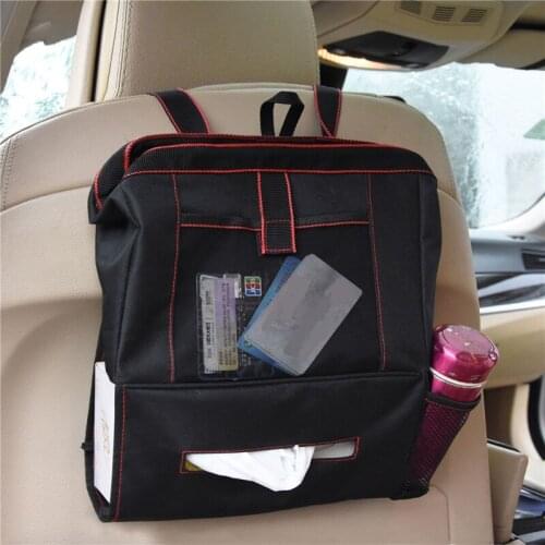 Car Seat Back Organizer Garbage Bag Multi Pocket Hanging Pouch Car Organizer Accessories