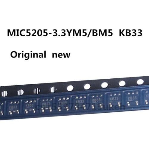 Original 40pcs/ MIC5205-3.3YM5/BM5 KB33 SOT23-5 LOD