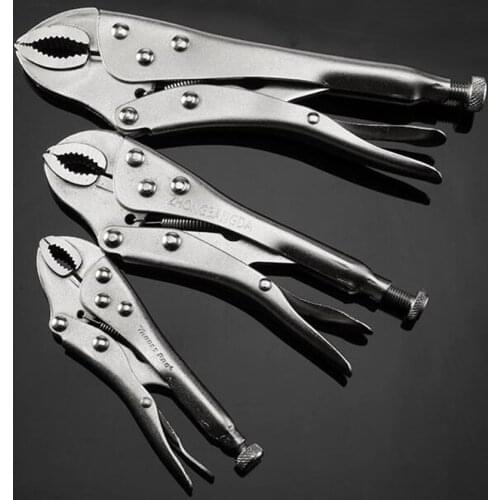 5/7/10 Inch Vigorously Flat Pliers Hand Tools with Smooth Handle and Round Clamp Mouth Fast Fixing Clamp