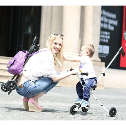 Popular baby stroller children pram baby buggy simple light carriage portable folding tricycle outdoor baby super light cart