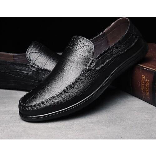 Sale cuero mens sapato leisure 2020 leather casual causal zapatos flat hombre new shoes para casuales black spring man hot for