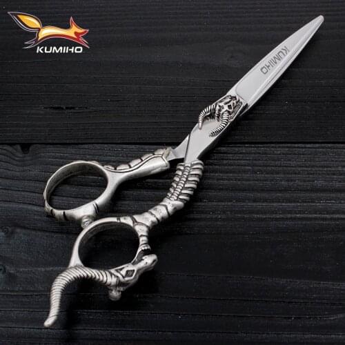 KUMIHO hot master series hair cutter right handed hair scissors with fancy handle Japanese stainless steel hair shear 6 inch