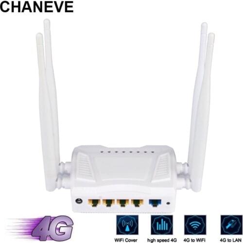 CHANEVE CAT4 LTE Wireles Router 802.11N 300Mbps OpenWRT Router Unlocked 150M Bandwidth 4G Modem WiFi Router With Sim Card Slot