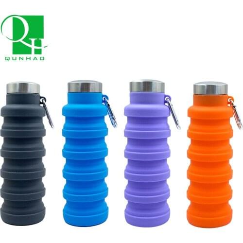 Silicone Adjustable Cup Folding Sports Water Cup Outdoor Portable Childrens Kettle Water Bottle Cute Water Bottle