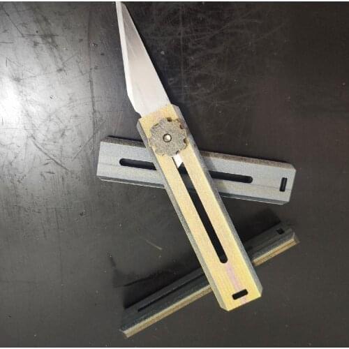 Titanium Alloy Utility knife Push-pull Knife Blade Holder Paper Cutter Knife Blade Holder without Blade for DIY Handle