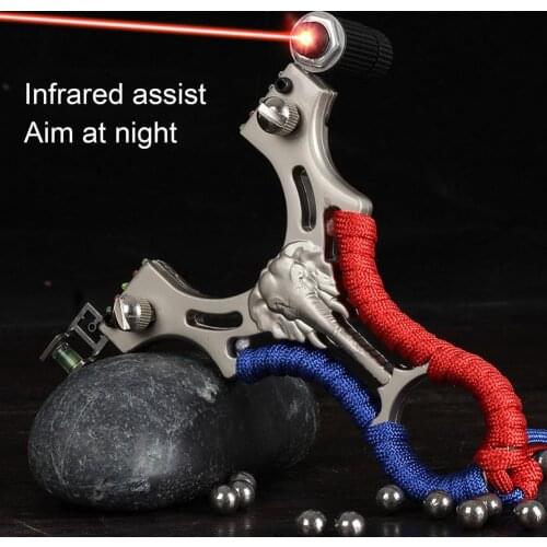 High-quality Laser Slingshot High Precision Outdoor Fast Pressing Precision Infrared Slingshot Shooting Hunting Sling Shot 98 k