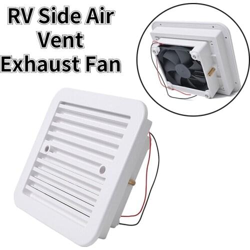 12V Exhaust Ventilation Fan Side Air Vent Caravan Motorhome RV Camper Van White Fan Ventilation Kitchen Bathroom Toilet