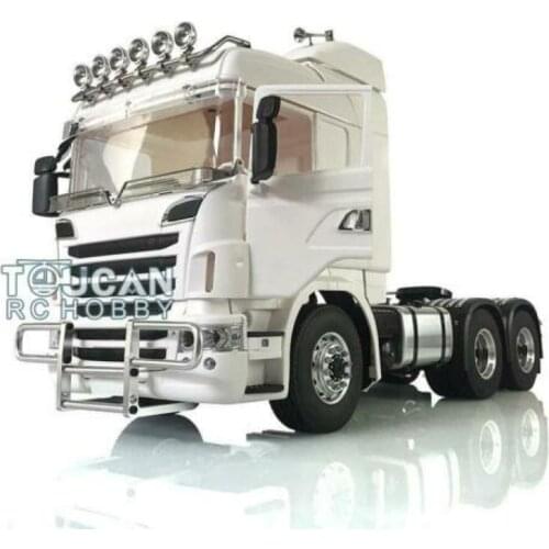 1/14 LESU 6*6 Metal Tractor Truck Chassis Roof Light Horn Bumper Hercul Sca THZH1004-SMT4