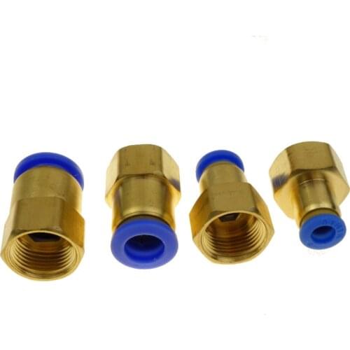 1/8'' 1/4'' 3/8'' 1/2'' Female -4 6 8 10 12mm Straight Push In Pneumatic Fitting To Connect Air Compressor Parts