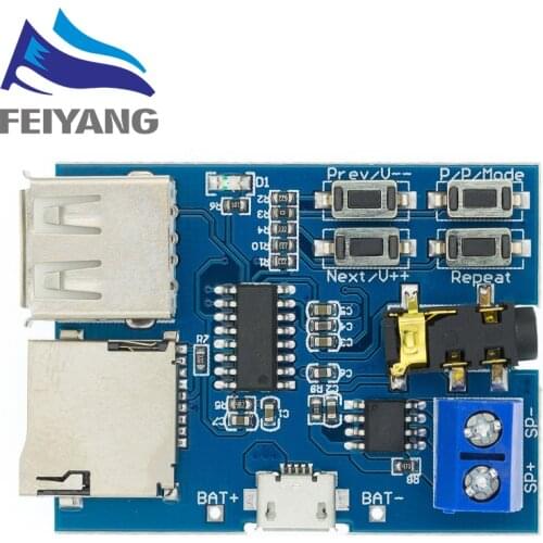 10pcs TF card U disk MP3 Format decoder board module amplifier decoding audio Player