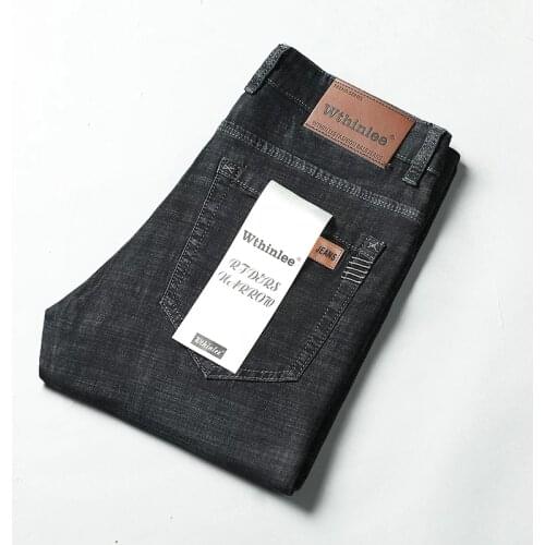 2021 Men Classic Jeans Jean Homme Pantalones Hombre Men Mannen Soft Black Business Casual Masculino Denim Overalls Mens Pants