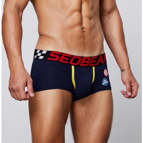 3pcs/lot SEOBEAN mens underwear men cotton underpants male pure men panties shorts underwear boxer shorts cotton solid