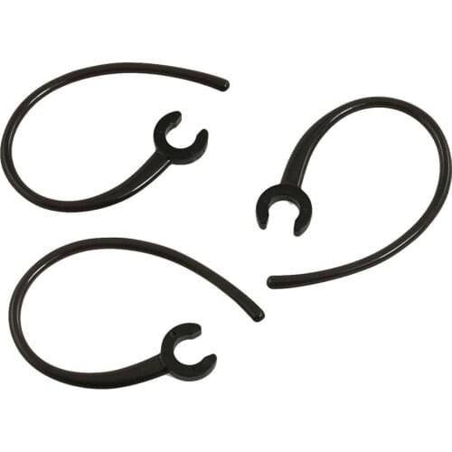 3 Pcs Handfree 5.5mm Hole Black Plastic Earhook for bluetooth Earphone
