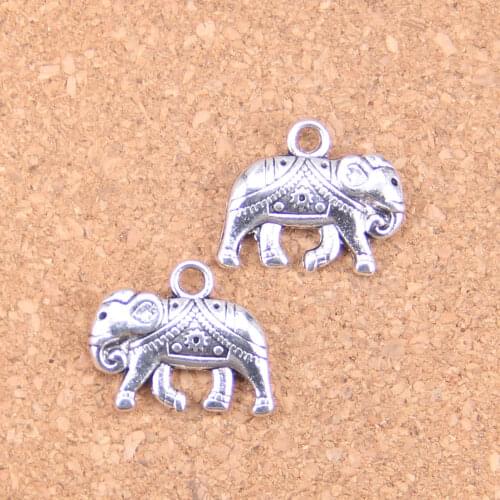 8pcs Charms Thailand mounts elephant 16x20mm Antique Pendants,Vintage Tibetan Silver Jewelry,DIY for bracelet necklace