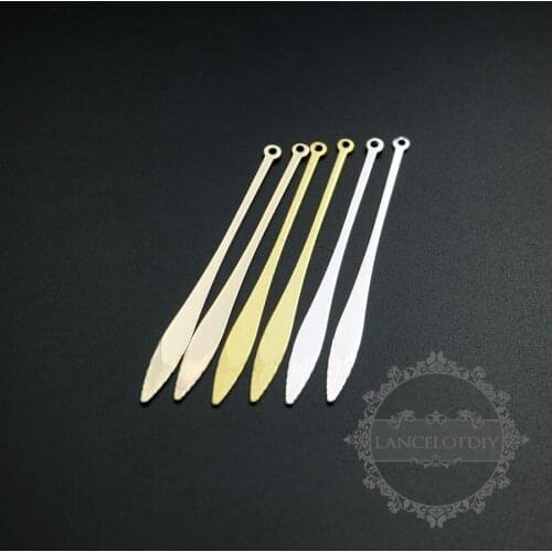 48mm gold,silver,raw brass color water drop leaf filigree pendant charm earrings chandelier DIY supplies 1800242