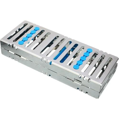 5Pcs Dental Sterilization Autoclave Cassette Tray Box Rack Rubber Linker Instrument Clinic Dental Disinfection Holder