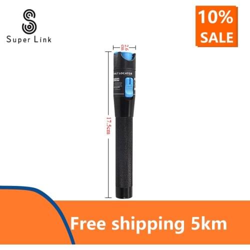 Free shipping 5km Visual Fault Locator 1mW Fiber Optic Pen Fusion Laser Fibra Optica Cable Tester