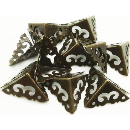 20PCS/Lot 20X20X20mm Bronze Metal Book Corners For Photo Albums Menus Folders DIY Scrapbooking Decor Corner Protectors WD0294