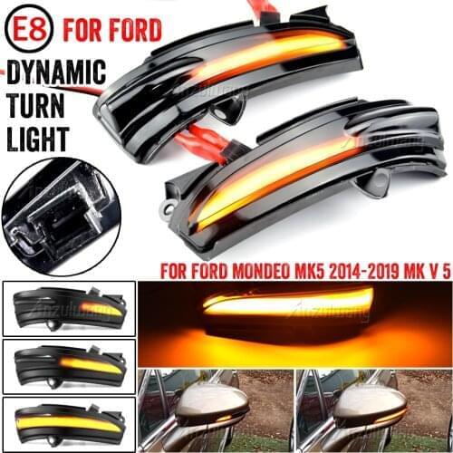For FORD MONDEO MK5 2014-2019 MK V 5 Dynamic Blinker LED Turn Signal Light Side Lamp 2015 2016 2017 2018 MK V 5