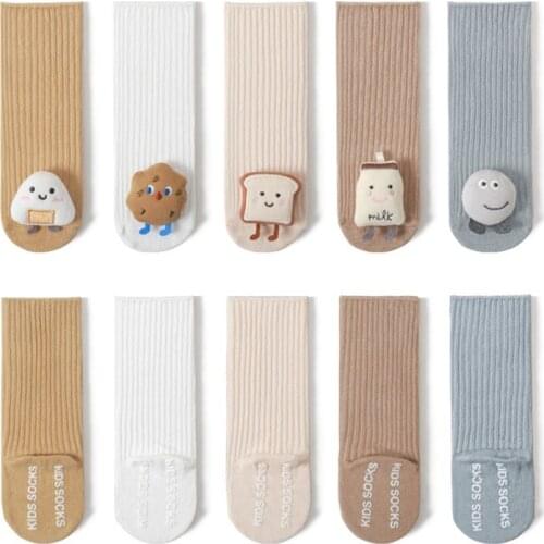 Anti Slip Doll Long Baby Sock Autumn Winter Cute Cartoon Toddler Kids Sock For Baby Girl Boy Soft Combed Cotton Floor Sock