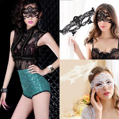 Erotic Sexy Mask Blinder Blindfold Fetish Bdsm Slave Restraint Adult Game Sex Toy Product For Women Lady Black Lace Mask