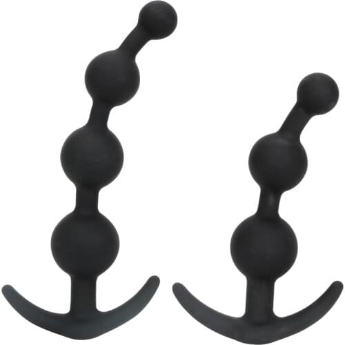 IKOKY Sex Products Anal Plug Prostate Massager Soft Silicone Butt Plug Anal Bead Stimulators Sex Toys for Women Men Masturbator