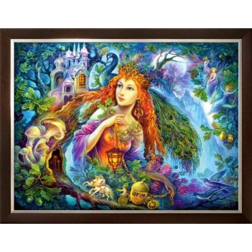 14CT Canvas Oil Painting Wonderland Character Cross Stitch Kits Art Crafts Embroidery DIY Handmade Needle Work Home Decor