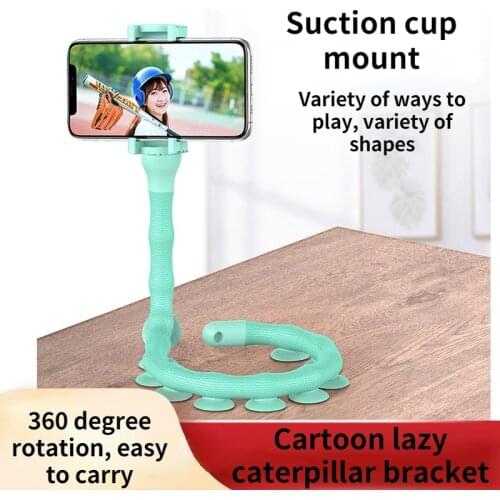 Creative Car Phone Holder Cartoon Lazy Caterpillar Holder Multifunctional Desktop Bedside Phone Holder for Apple Samsung Xiaomi