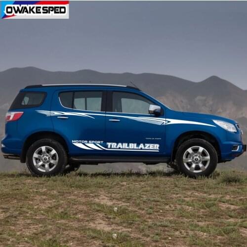 1 Set Car Waist Lines Stripes Both Side Door Skirt Sticker For-Chevrolet TrailBlazer Off Road 4 motion Auto Body Vinyl Decals