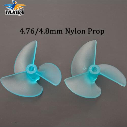 Rc Nylon Blue Propeller 3 blades Propellers High Strength for 4.76mm Shaft Fits 4.76mm Drive Dog Rc Boat