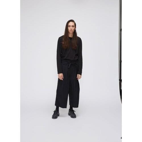 New mens clothing Hair Stylist DJ Fashion Hip hop Loose casual Wide Leg Pants Culotte plus size costumes