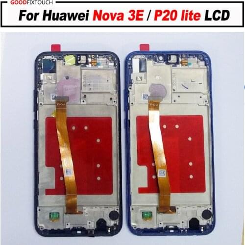 Original For Huawei Nova 3E LCD Screen Display + Touch Panel Digitizer Assembly For Huawei P20 lite Screen with frame