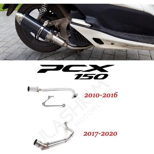 PCX 125 150 Motorcycle Scooter Exhaust Muffler Full System Middle Pipe Slip On Escape Fit For HONDA PCX125 PCX150