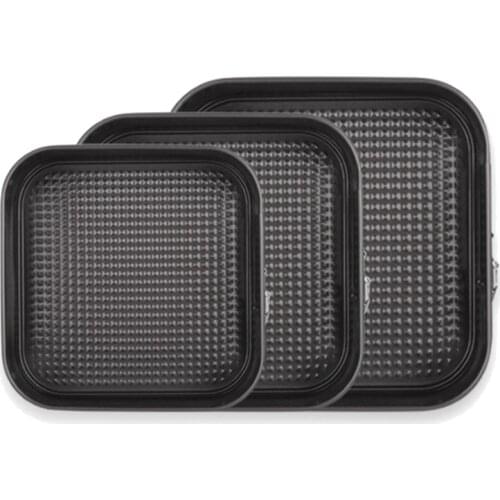 Practical 3Pcs/Set Square Shape Cake Tins Mold Non Stick Baking Bake Trays Pan Carbon Steel Kitchen Supplies Accessories