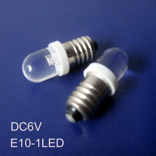 High quality 6v E10,E10 Signal light,E10 6.3V,E10 Indicator Light 6v,led E10 light,E10 bulb DC6V,E10 led,free shipping 100pc/lot