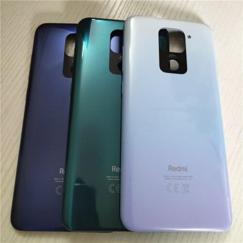For Redmi 10X 4G Battery Door Back Cover Housing For Xiaomi Redmi Note 9 Battery Back Cover Rear Door Housing With Side Key